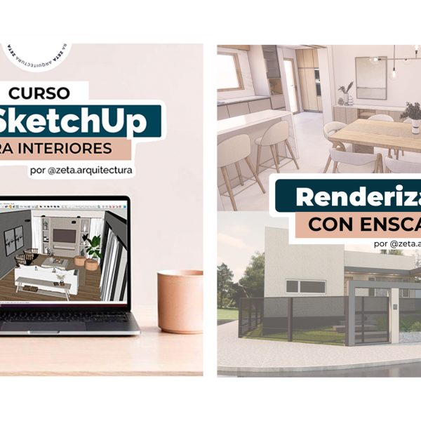 Pack x2: SketchUp para interiores + Renderizado con Enscape